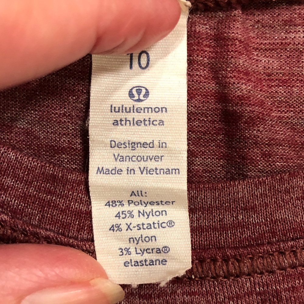 Lululemon Lost In Pace Short Sleeve Sleeve T-Shirt Size 10 - Picture 8 of 11